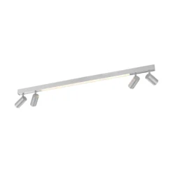 Lámpara LED de techo PURE Lines, 120 cm, plateada, control remoto