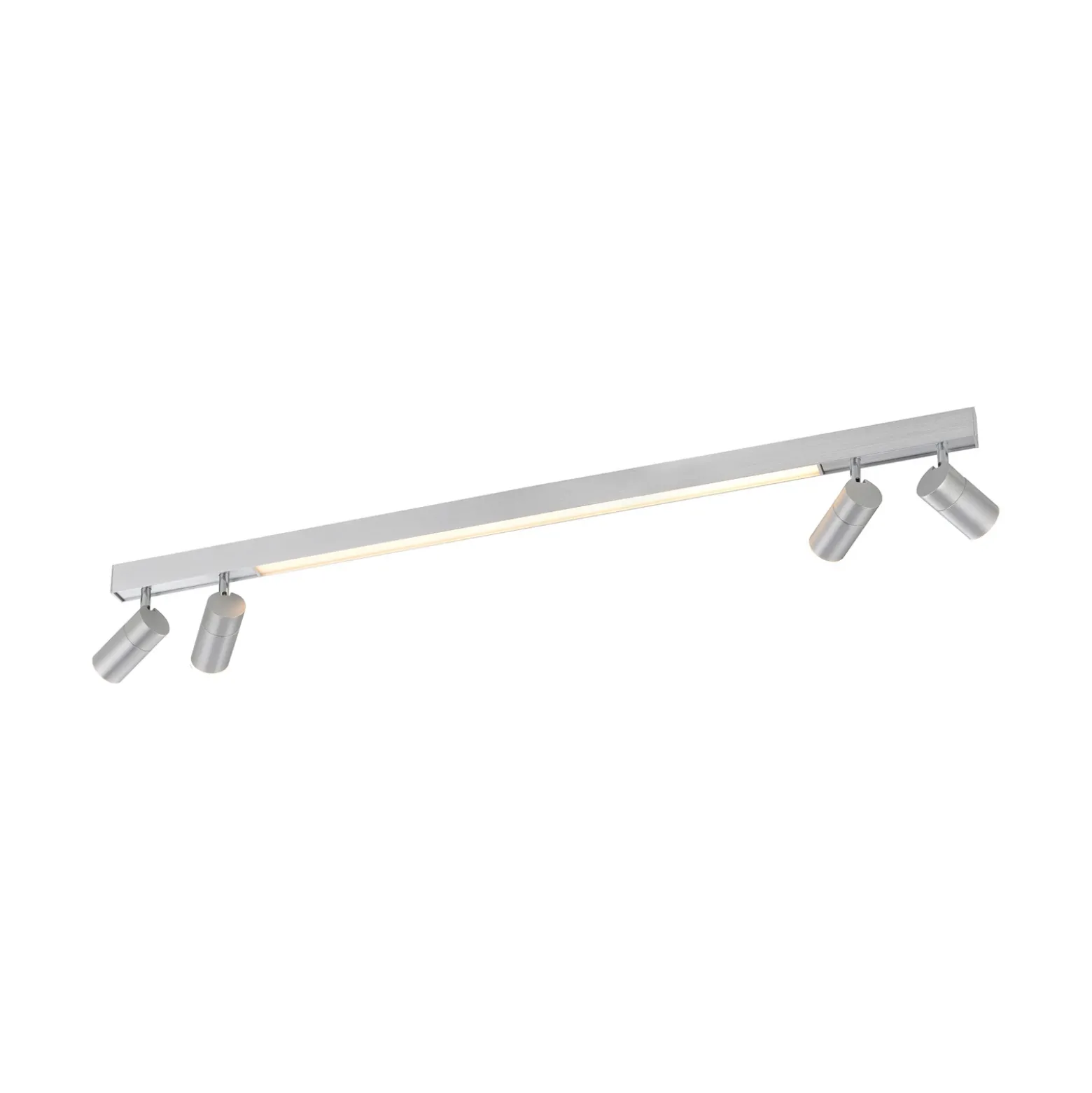 Lámpara LED de techo PURE Lines, 120 cm, plateada, control remoto