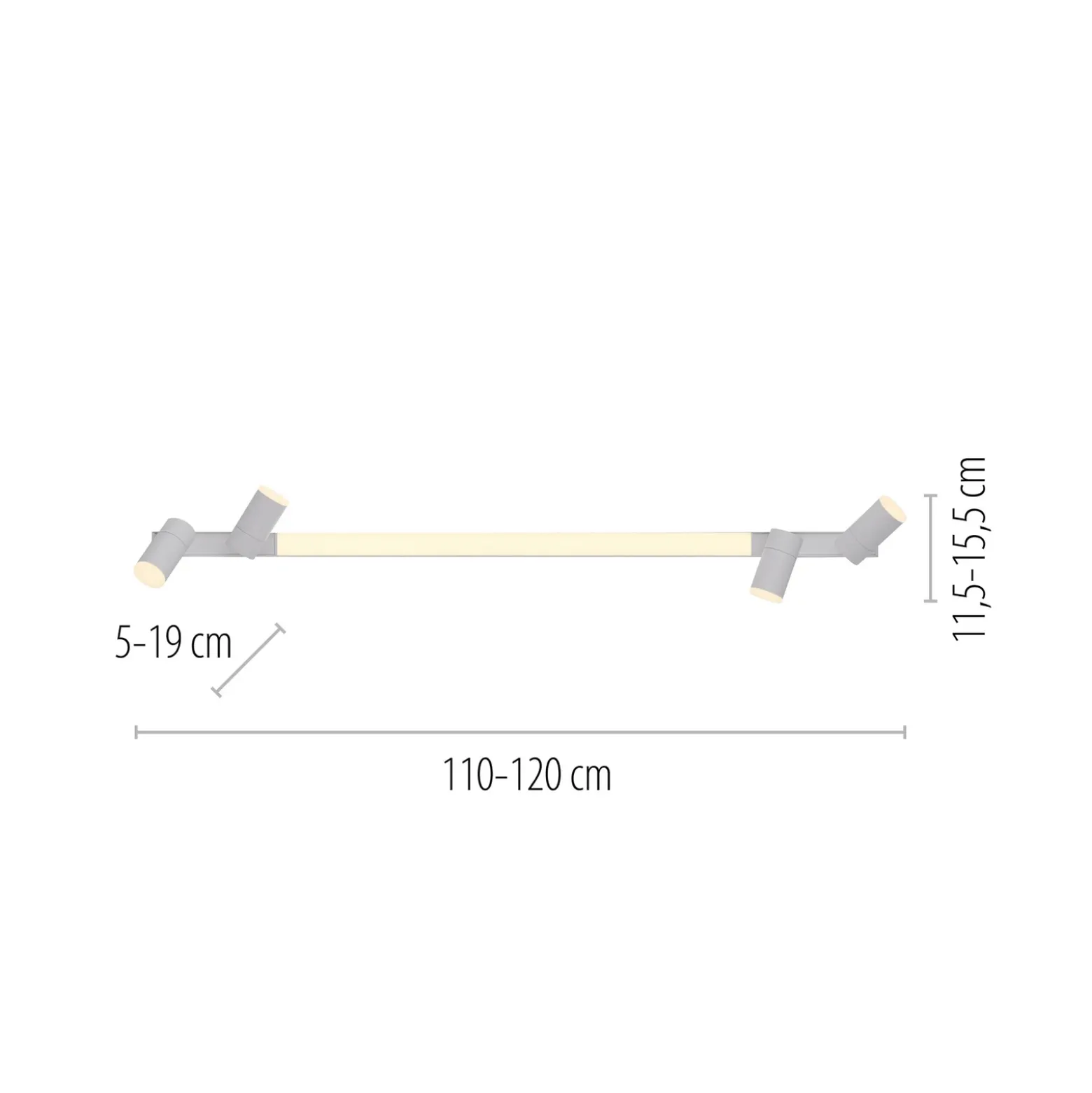 Lámpara LED de techo PURE Lines, 120 cm, blanca, CCT, control remoto