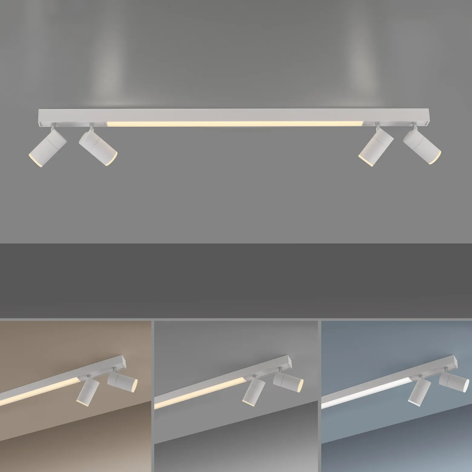 Lámpara LED de techo PURE Lines, 120 cm, blanca, CCT, control remoto