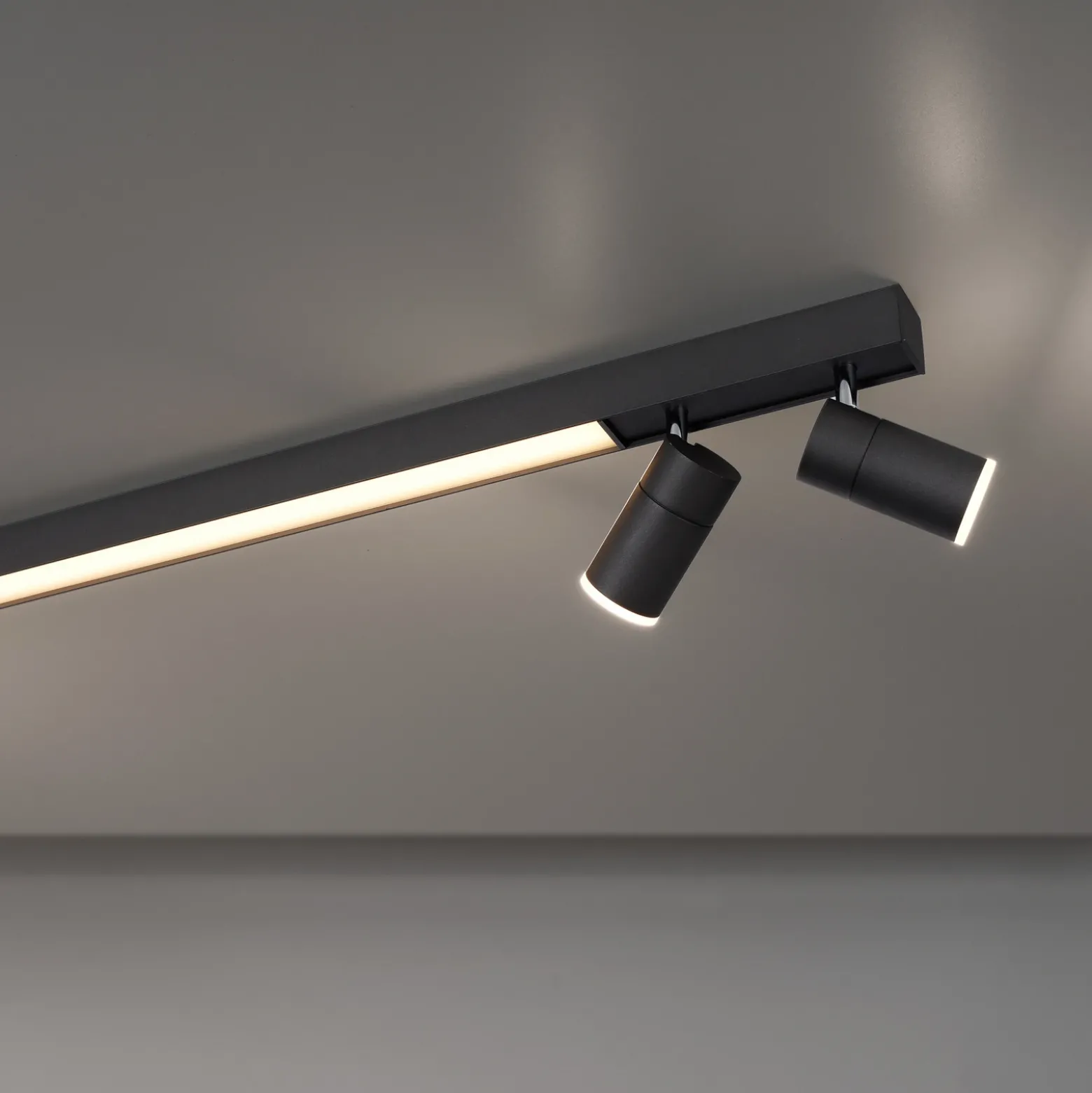 Lámpara LED de techo PURE Lines, 120 cm, antracita, control remoto