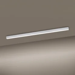 Lámpara LED de techo PURE Lines, 110 cm, plateada, CCT, control remoto