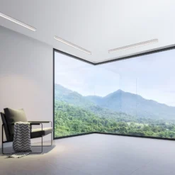 Lámpara LED de techo PURE Lines, 110 cm, plateada, CCT, control remoto
