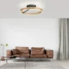 Lámpara LED de techo PURE Loop latón/negro metal Ø 60 cm CCT