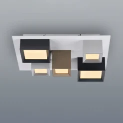 Lámpara LED de techo PURE Manhattan, multicolor, 5 luces, CCT