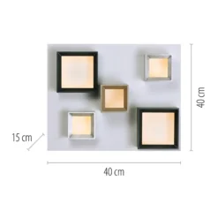 Lámpara LED de techo PURE Manhattan, multicolor, 5 luces, CCT