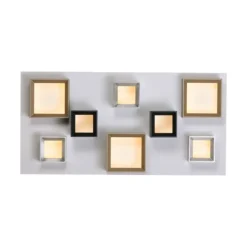 Lámpara LED de techo PURE Manhattan, multicolor, 8 luces, CCT