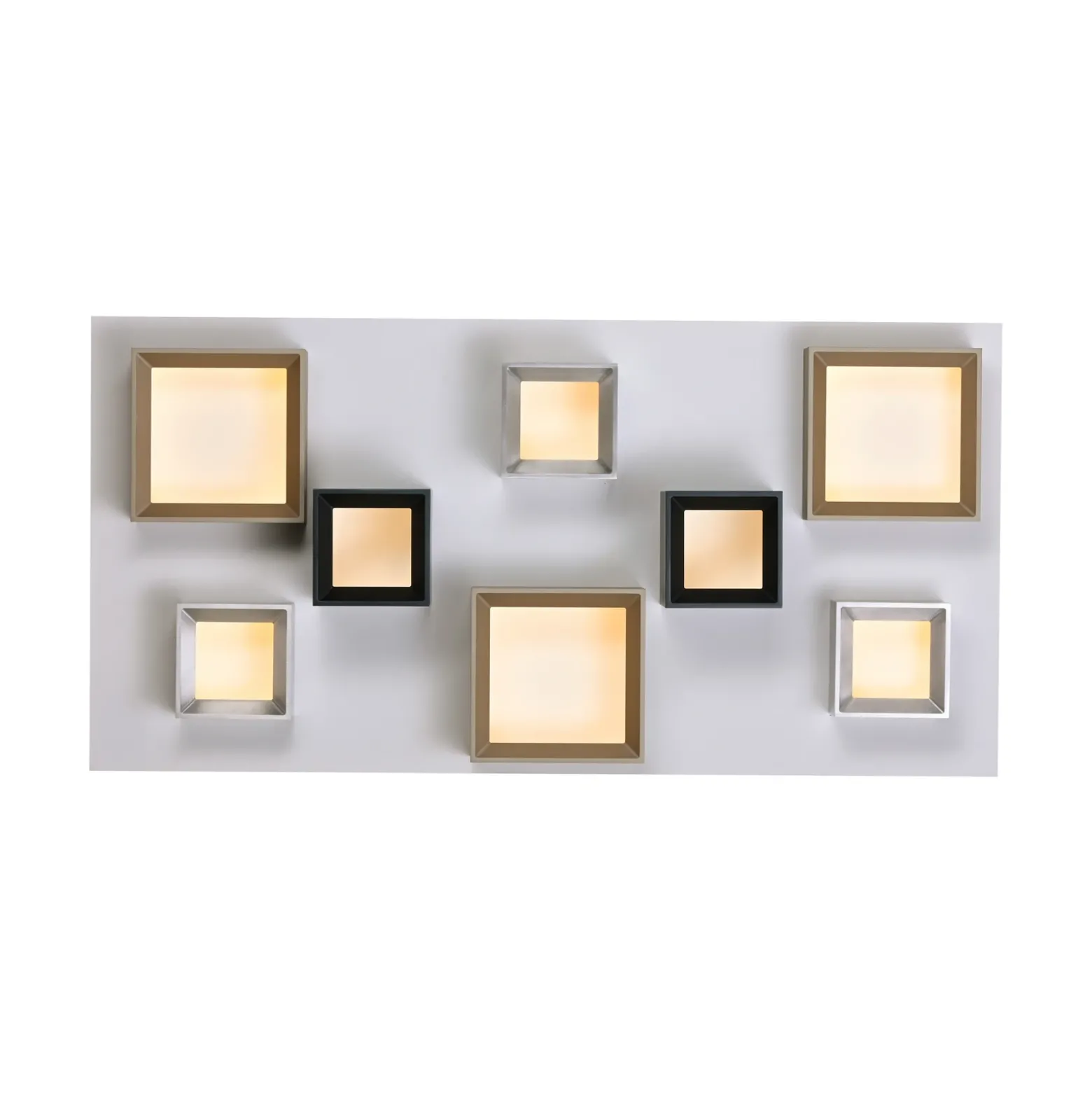 Lámpara LED de techo PURE Manhattan, multicolor, 8 luces, CCT