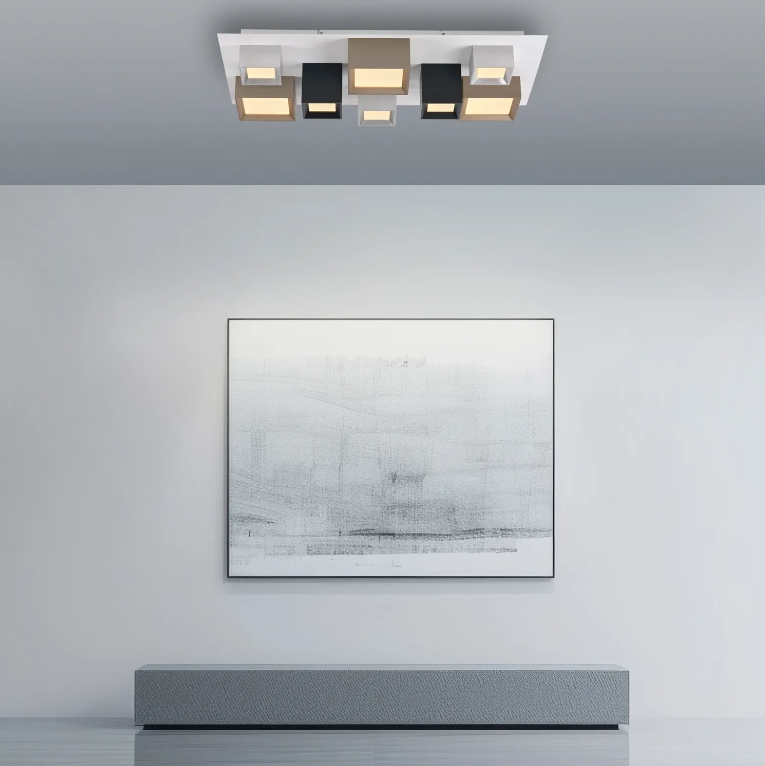 Lámpara LED de techo PURE Manhattan, multicolor, 8 luces, CCT