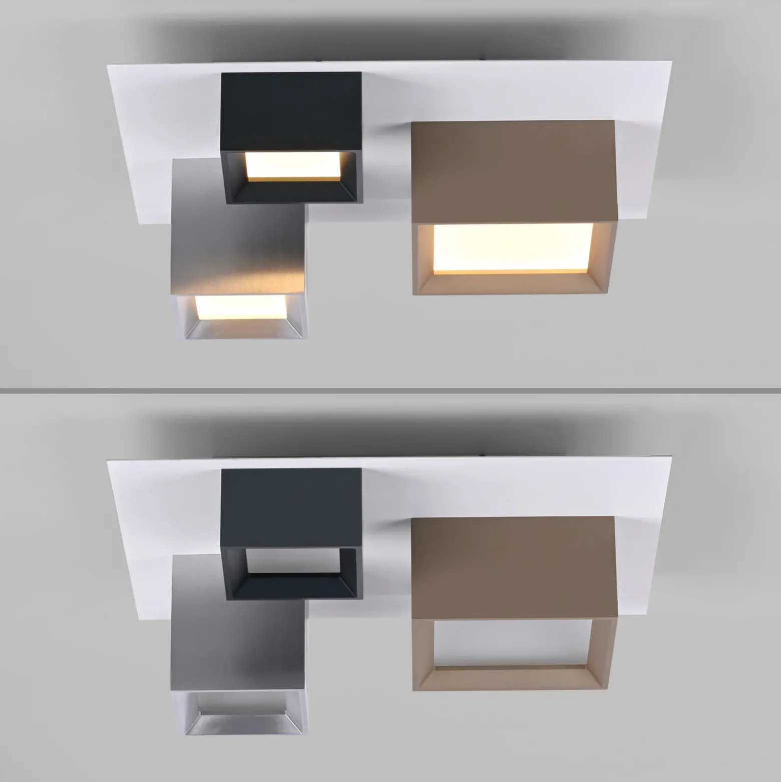Lámpara LED de techo PURE Manhattan, multicolor, 3 luces, CCT