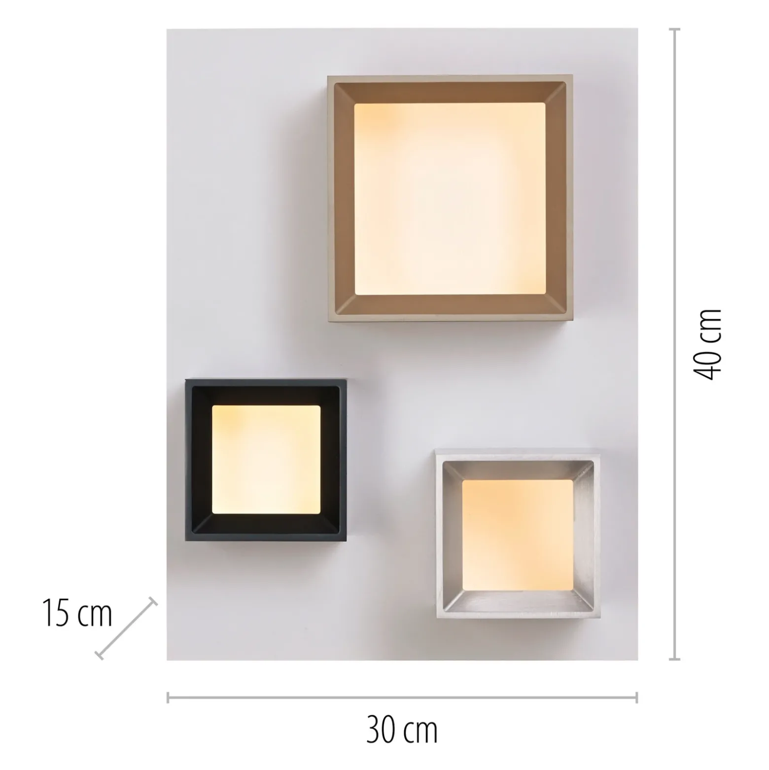 Lámpara LED de techo PURE Manhattan, multicolor, 3 luces, CCT