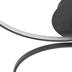 Lámpara LED de techo Rayk de Lindby, negra, metal, 77 cm, atenuable