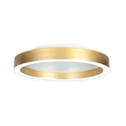 lámpara LED de techo Ringlux dorada, Ø 40 cm, metal, 2700 K