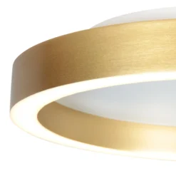 lámpara LED de techo Ringlux dorada, Ø 40 cm, metal, 2700 K