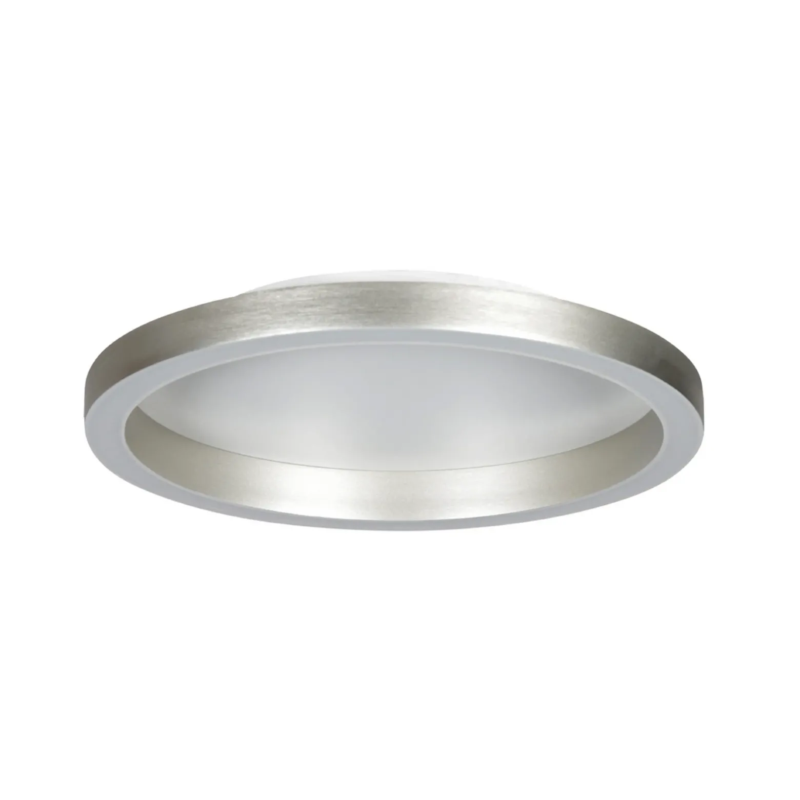 lámpara LED de techo Ringlux, gris acero, Ø 40 cm, metal, 2700 K
