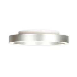 lámpara LED de techo Ringlux, gris acero, Ø 40 cm, metal, 2700 K
