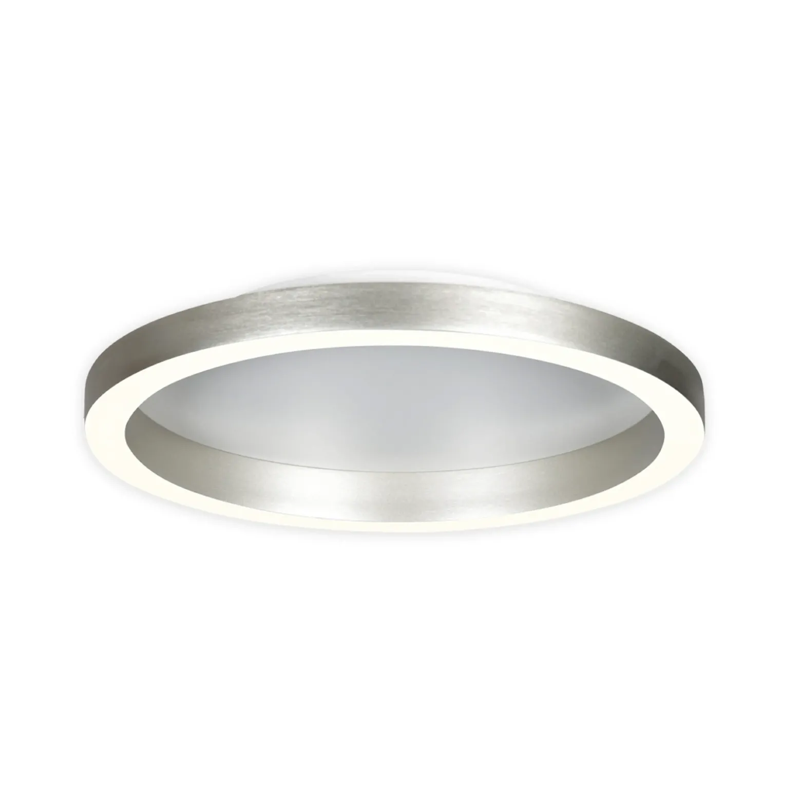 lámpara LED de techo Ringlux, gris acero, Ø 40 cm, metal, 2700 K