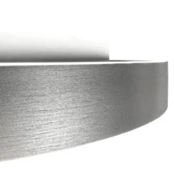lámpara LED de techo Ringlux, gris acero, Ø 40 cm, metal, 2700 K
