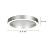 lámpara LED de techo Ringlux gris acero, Ø 30 cm, metal, 2700 K