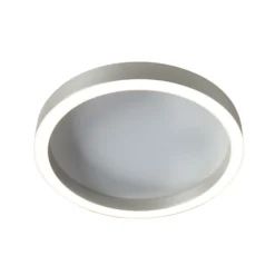lámpara LED de techo Ringlux gris acero, Ø 30 cm, metal, 2700 K