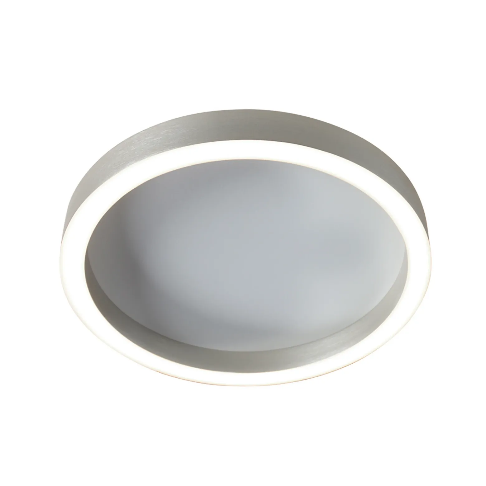 lámpara LED de techo Ringlux gris acero, Ø 30 cm, metal, 2700 K