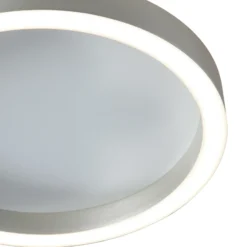 lámpara LED de techo Ringlux gris acero, Ø 30 cm, metal, 2700 K