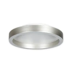 lámpara LED de techo Ringlux gris acero, Ø 30 cm, metal, 2700 K