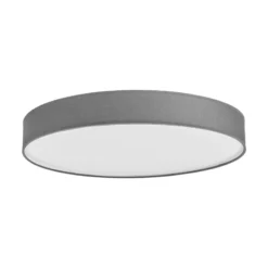 Lámpara LED de techo Saira de Lindby, Ø 50 cm, gris, textil