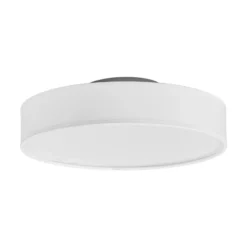 Lámpara LED de techo Saira de Lindby, Ø 30 cm, blanca, textil