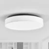 Lámpara LED de techo Saira de Lindby, Ø 50 cm, blanca, textil