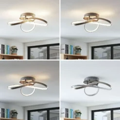 Lámpara LED de techo Saliha con formas modernas