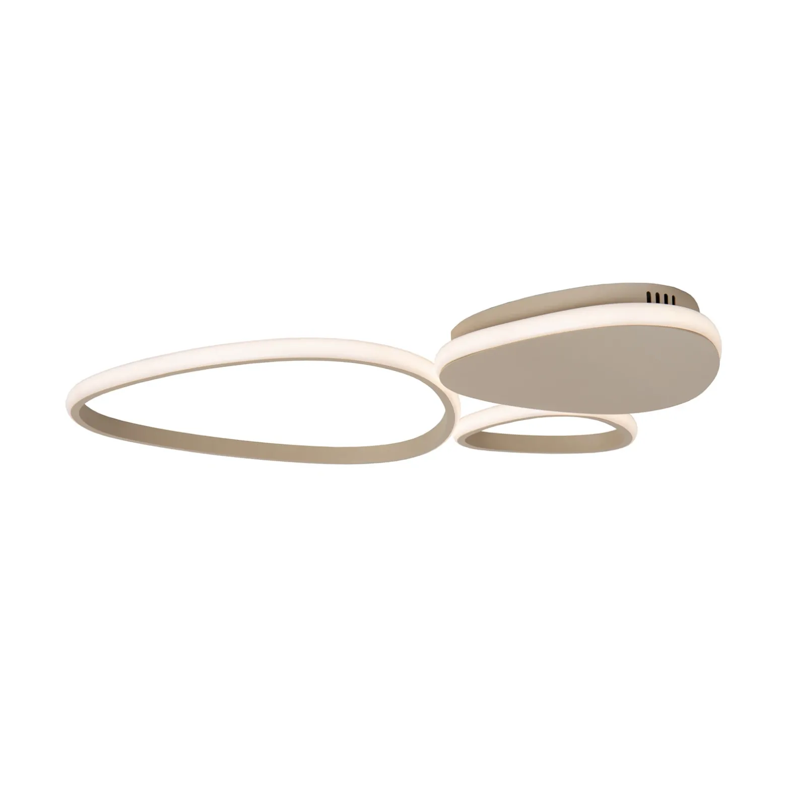 lámpara LED de techo Samling, longitud 62 cm, color topo, metal