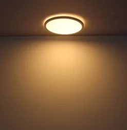 Lámpara LED de techo Sapana, blanca, Ø 42 cm, plástico, IP44