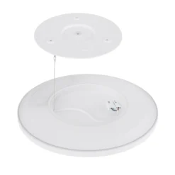 Lámpara LED de techo Sapana, blanca, Ø 42 cm, plástico, IP44