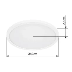 Lámpara LED de techo Sapana, blanca, Ø 42 cm, plástico, IP44