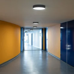 Lámpara LED de techo SLV Decona con sensor, Ø 42 cm, blanca, aluminio, CCT