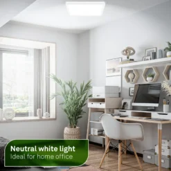Lámpara LED de techo Tava A, CCT, 29 x 29 cm, blanca, control remoto