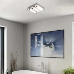 Lámpara LED de techo Tolorico, 35 cm cuadrada