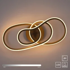 Lámpara LED de techo TWIST, color beige, 90 cm de largo, metal, Switchdim