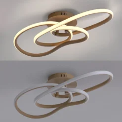 Lámpara LED de techo TWIST, color beige, 90 cm de largo, metal, Switchdim