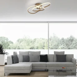 Lámpara LED de techo TWIST, color beige, 90 cm de largo, metal, Switchdim