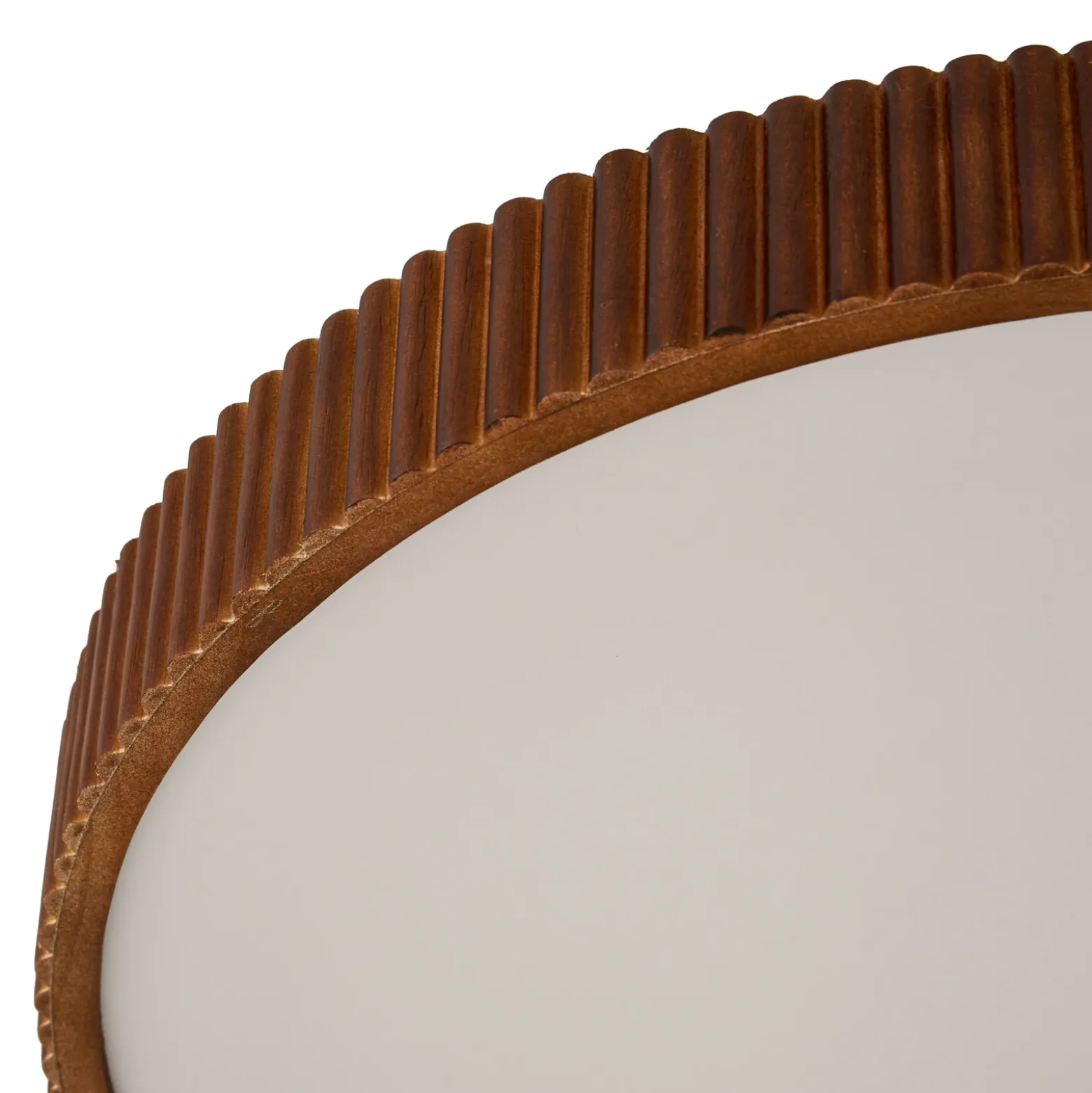 lámpara LED de techo Velua de Lindby, blanco/madera oscura, CCT, Ø 50 cm