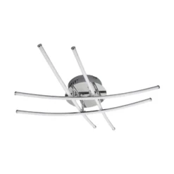 Lámpara LED de techo Yael de Lindby, color cromo, metal, 67 cm de largo