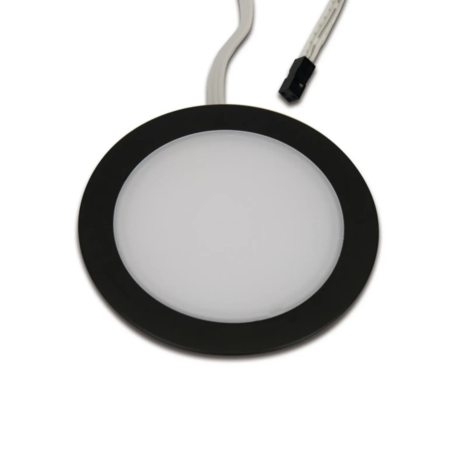 Lámpara LED empotrable en techo DYNAMIC FAR 68, negro, Ø 7,5 cm, 24 V