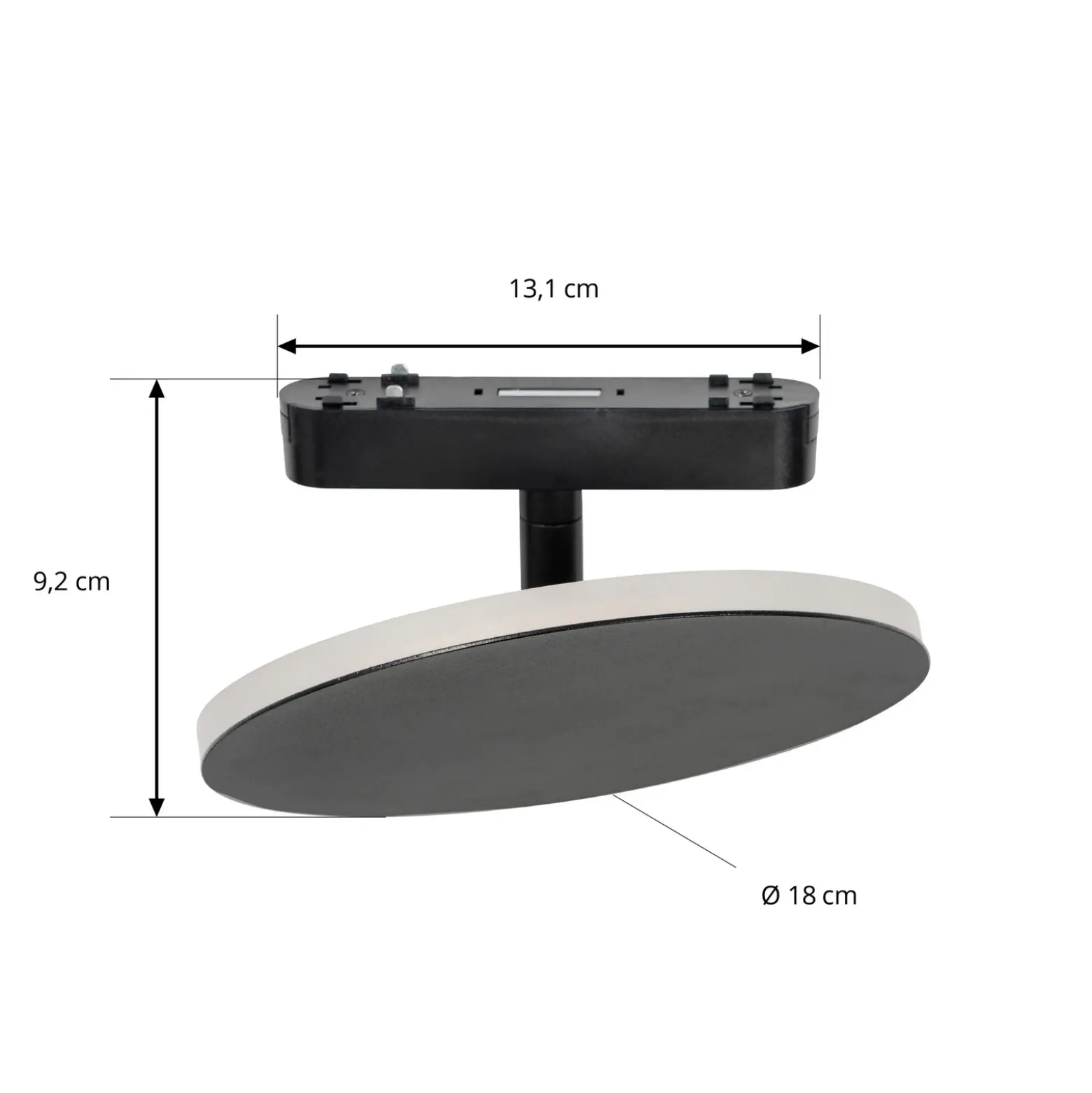 Lámpara LED Lindby para carril Lumaro, negra, aluminio, 48V, atenuable