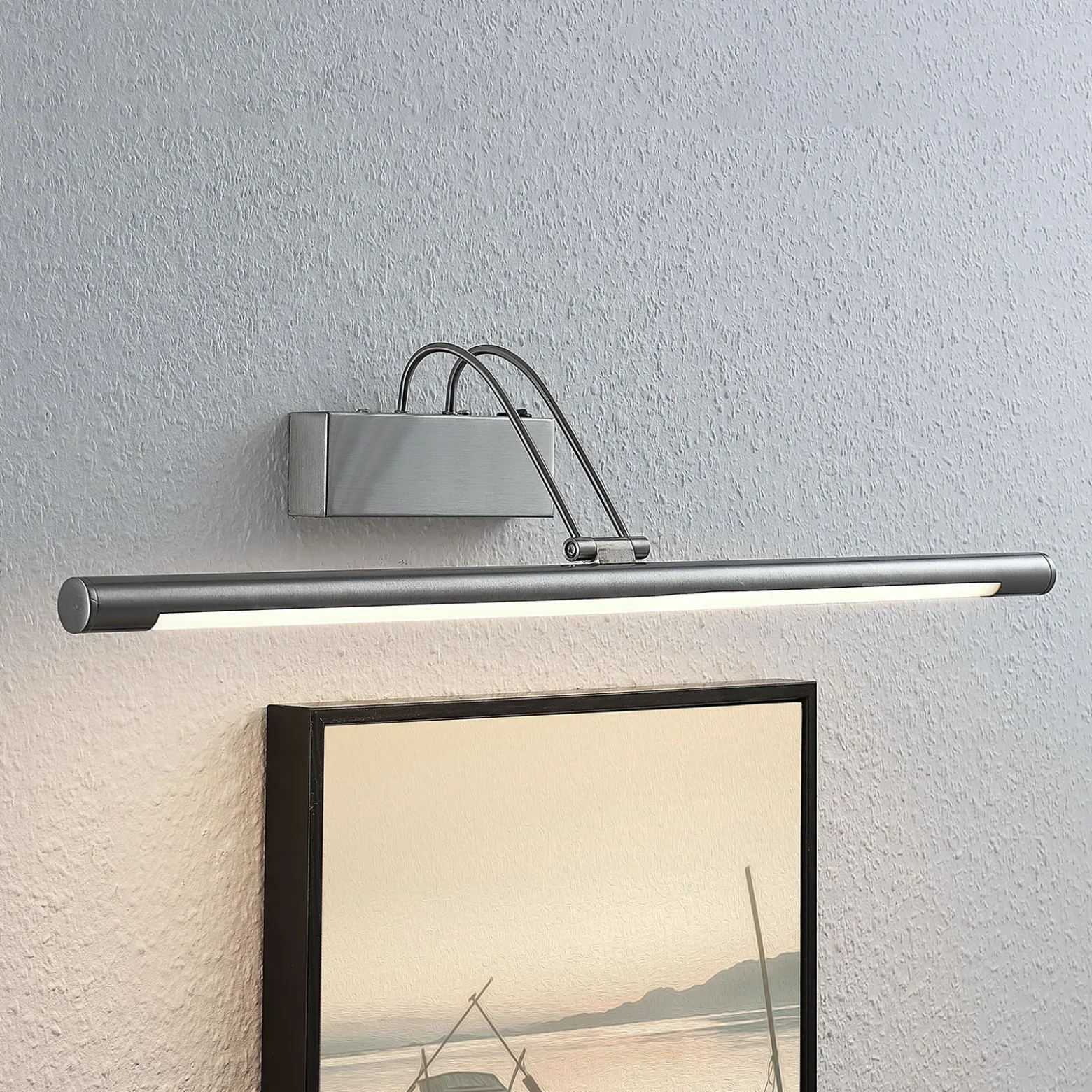 Lámpara LED para cuadros Lindby Mailine, 69 cm, níquel, interruptor