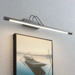 Lámpara LED para cuadros Lindby Mailine, 69 cm, níquel, interruptor