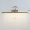 Lámpara LED para cuadros Mailine, latón antiguo