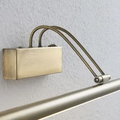 Lámpara LED para cuadros Mailine, latón antiguo