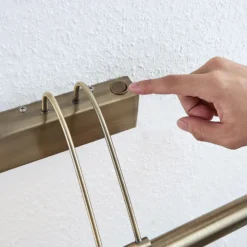 Lámpara LED para cuadros Mailine, latón antiguo